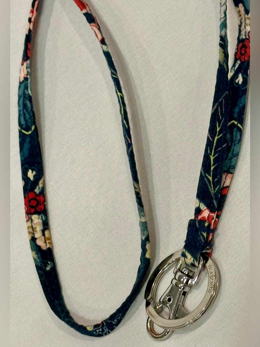 Vera Bradley Floral Lanyard Keychain ID Badge Holder